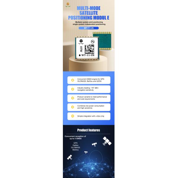 XX Chipset WT-11-UN Precision GNSS Module For GPS+GLONASS+BDS Satellite Positioning