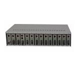 14 Slot Media Converter Rack Chassis 19 Inch 2U Dual AC220V For Fiber Ethernet