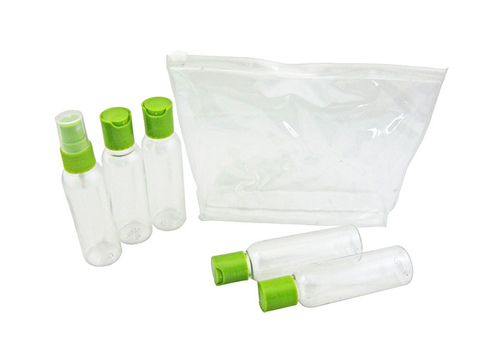 Save Space Durable Airplane Travel Kits , Convenient Cosmetic Travel Bottles