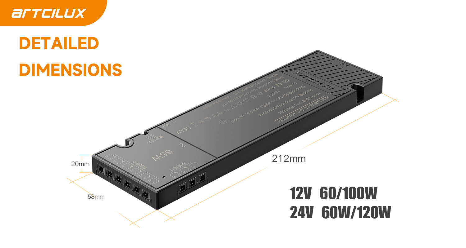 Ultra Thin Smart Power Supply Drivers Constant Voltage LED Power Supply