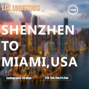 China Direct Sailing LCL International Shipping Agent From Shenzhen To Miami USA wholesale