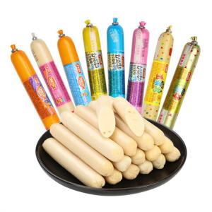 China Customized Logo Printing Different Caliber Sizes Available Pvdc Film For Sausages wholesale