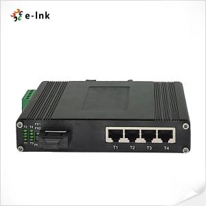 China 100W Industrial 4-Port 10/100/1000T 802.3bt PoE + 1-Port 100/1000BASE-X Ethernet Switch wholesale