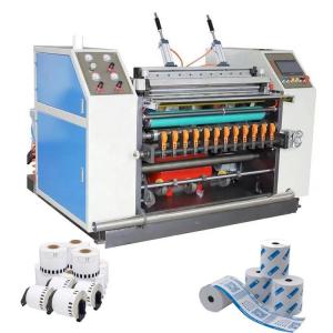 China Full Automatic Thermal POS ATM Paper Slitting Machines With Coreless Reiwnd on sale