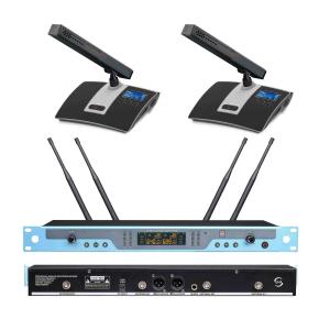 China 2CH Dual Channel UHF Wireless Microphone System High Sensitive wholesale