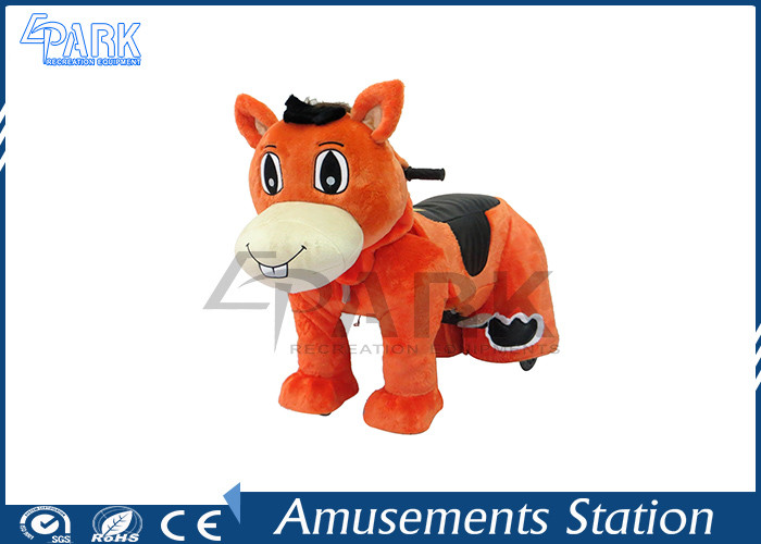 Adjustable Stirrup Coin Operated Horse / Horse Ride On Toy Washable Skins