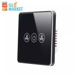 Glomarket Tuya Smart Wifi Fan Switch EU Standard Glass Touch Wall Wireless