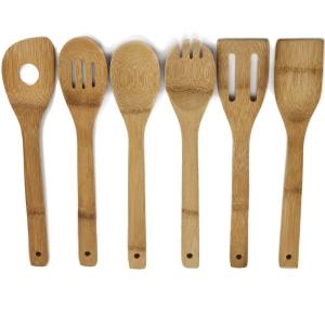 China Stylish Design Bamboo Cooking Utensil Set No Plastic No Petrochemicals No Varnishes wholesale