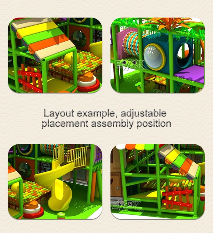 Children Indoor Playground Equipment Jungle Theme Indoor Adventure Zone