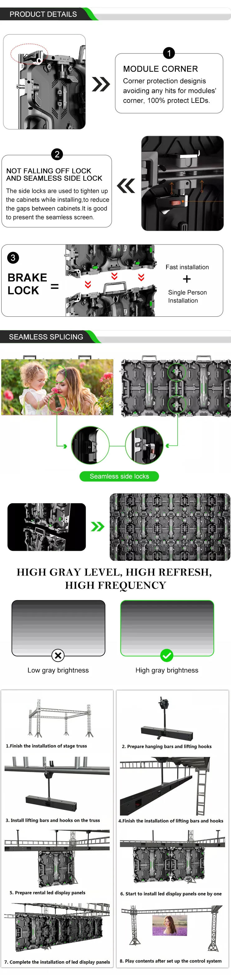 Outdoor P3.91 P4.81 LED Video Wall 500x500 Alumnim And Iron Cabinet