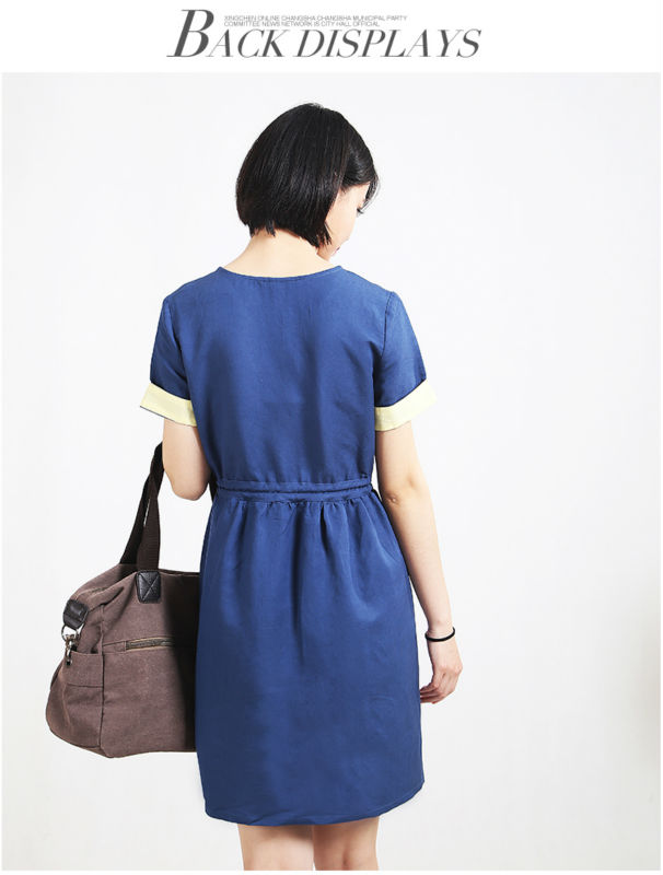 2015 Wholesale Linen short sleeve Long Dress Designs