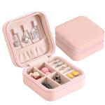 Recyclable PU Leather 115x110x60mm Jewelry Carrying Case For Earring