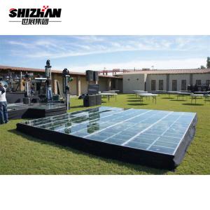 China Wedding Glass Stage Ceremony Swimming Pool Floor Acrylic Transparent Mobile Stage Platform wholesale