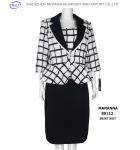 neck designs for woman suit with black skirt