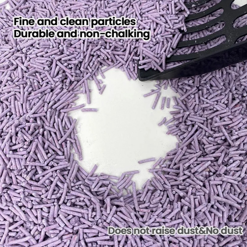 OEM Natural Lavender Cat Litter Fast Clumping Strong Deodorizing For Cats