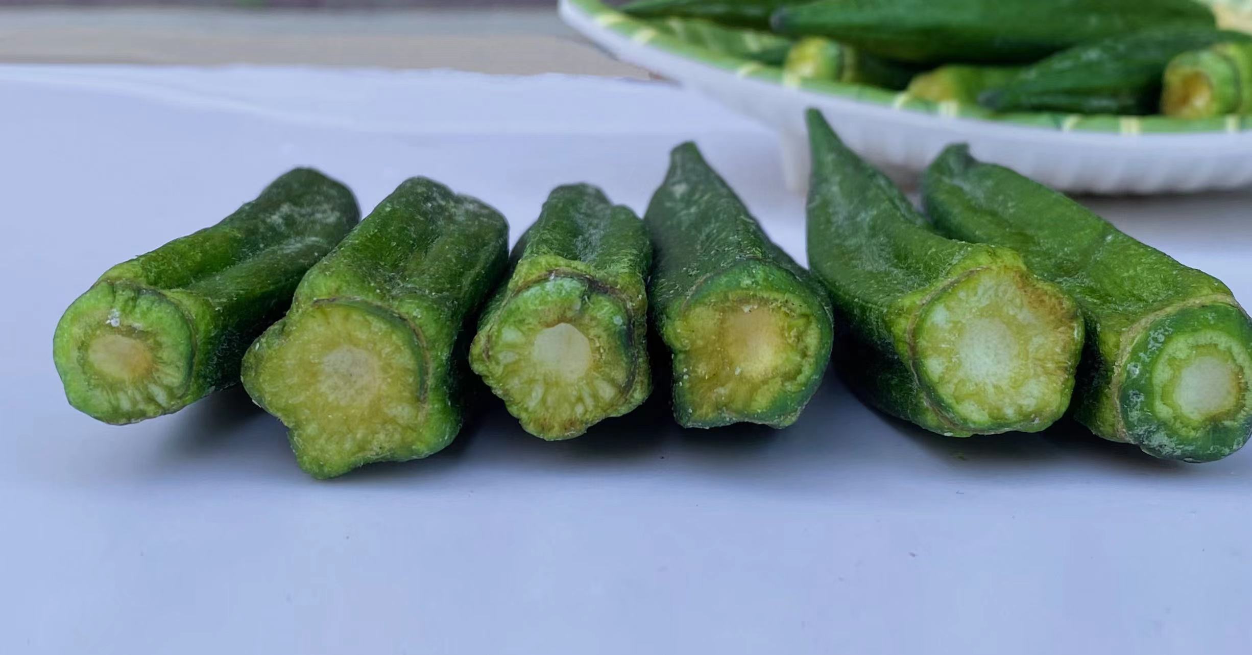 Fresh Okra Dried Fruits Vegetables More Flavor Nutrition Healthy Organic Snacks