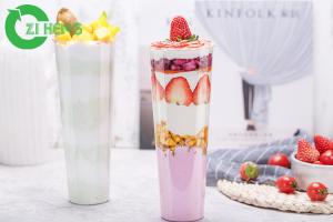 China Straw Slotted Hard Clear Plastic Cups With Lids No Deformation No Flavor wholesale
