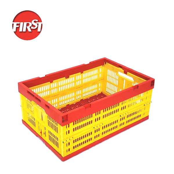 Supermarket Agriculture Basket Foldable Plastic Storage Crate for Fruits and