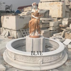 China Stone Water Fountain Woman Statues Hand-carved Marble Garden Fountains for sale on sale
