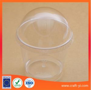 China Ice cream plastic cup 200 ml hard PS in transparent colour 100 piece per carton wholesale