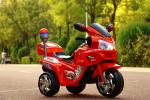 Big Seat Children's Electric Motorcycle with Music Lamp Police Bike Classical