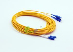 China 10M  LC UPC to SC UPC SM  Fiber Patch Cable Duplex  9/125 LSZH Yellow Zipcord wholesale