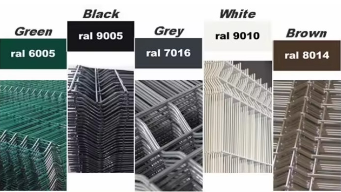 Dark Green 3D Bending Wire Mesh Fence , Garden Welded Wire Mesh Panel Fencing