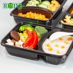 Thickened Plastic PP 3 Compartment Lunch Containers Transportation With Lid