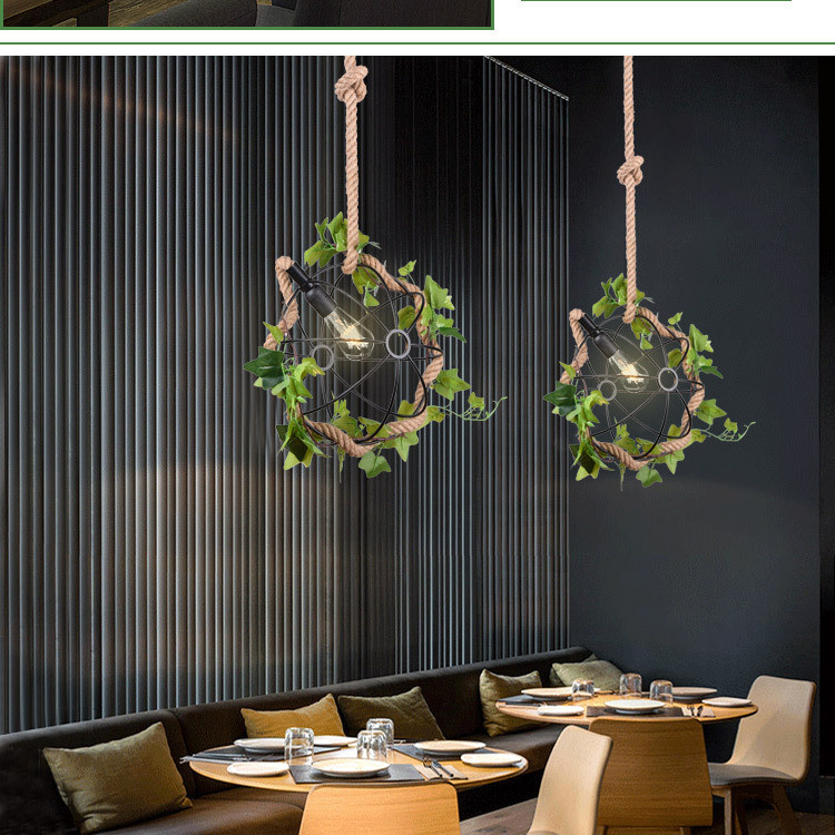 Simulation Green Plant Pendant Lamps Creative Modern Simple Plant Hanging Light(WH-VP-147)