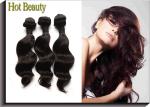 Malaysian Virgin Human Hair Extensions Body Wave Natural Black , Soft Bundles