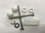 White Toilet Mounting Hardware Toilet Floor Bolts With Stainless Steel Screw