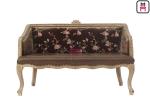 Classical Carving Luxury Booth Bench Seating Solid Wood For Wedding