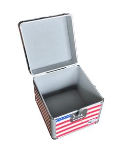 China America Flag DVD Storage Case 7'' Alu Storage Box For CDS USA Flag Aluminum Case wholesale