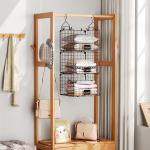 Sonyabecca 3-Tier Hanging Closet Organizer with Name Plate, Clothes Hanging