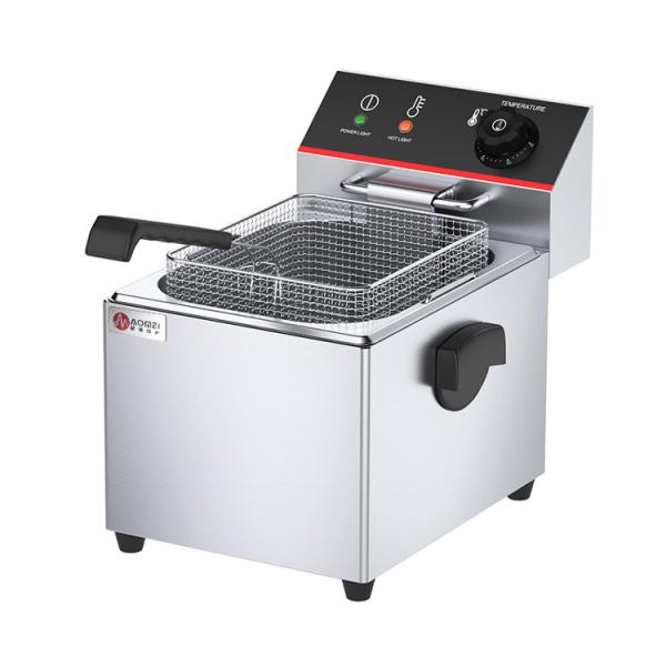 220v 8 Liters Stainless Steel Deep Fryer Electric Machine with Adjustable