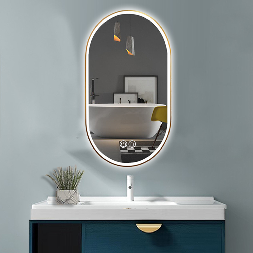 Customized Size Touch Function Bevelled Decor Mirror for Good Selling Small LED Salon