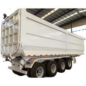 China Chinese good quality manufacture Tri axle Heavy Duty Load 60--80T Side Hydraulic Dump Tipper Truck Rear Dumper Semi Trailer wholesale