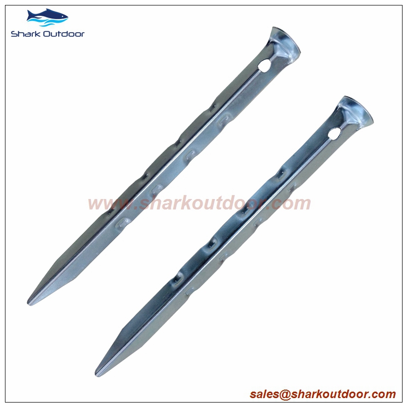 Ripple steel tent pegs