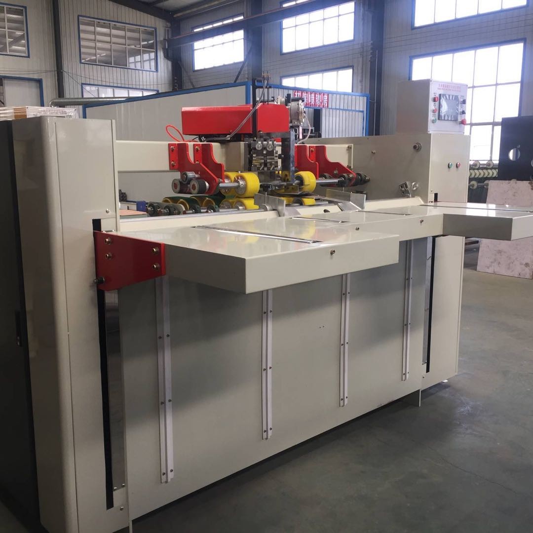 Semi Auto Carton Stitching Machine Nail Box Double Servo High Speed Stable