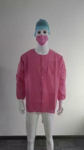 China S&amp;J Disposable Nowoven ladys lab jackets hospital disposable lab jacket wholesale