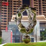 Large Metal Outdoor Sculptures With Striking Shapes Redefine The Look And Feel
