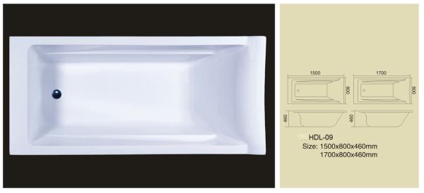 Acrylic bathtub, simple bathtub, common bathtub,sanitary ware, bathroom bath tub