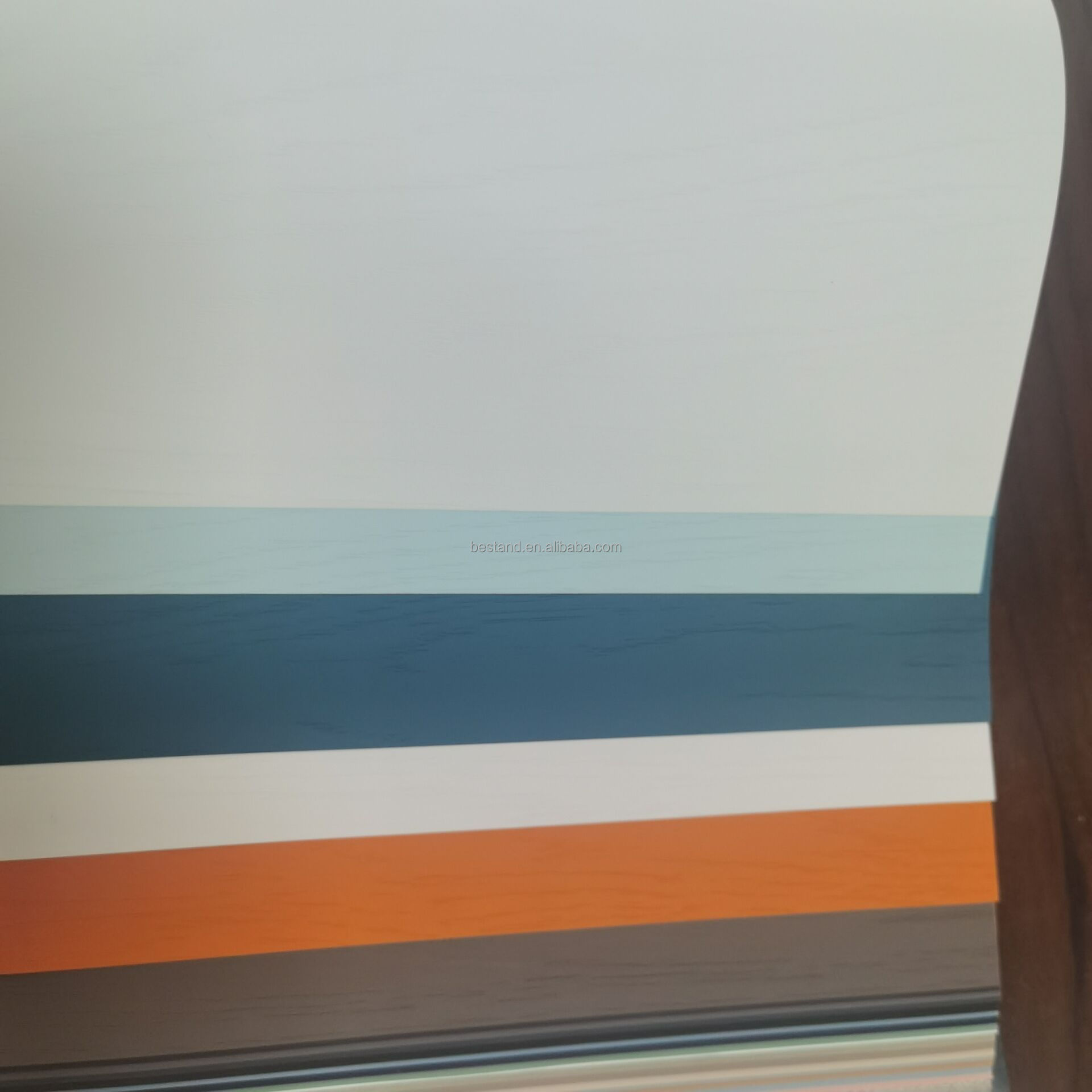 Orange Beige Graphic PVC Laminated Film Mildewproof Adhesive PVC Film