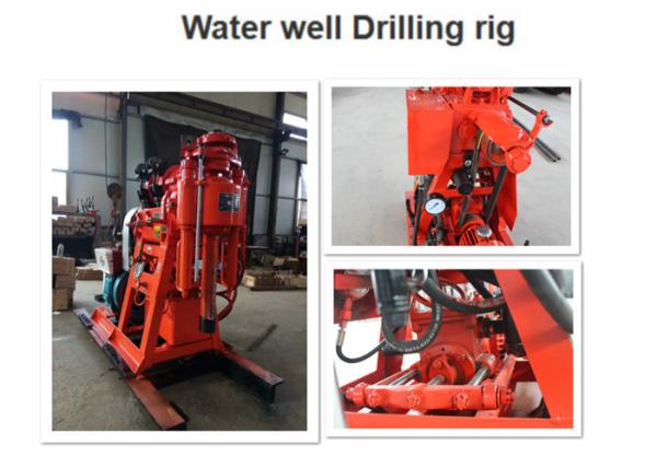 Small Water Well Borehole Drilling Rig GK-200 Color Customized With Hydraulic