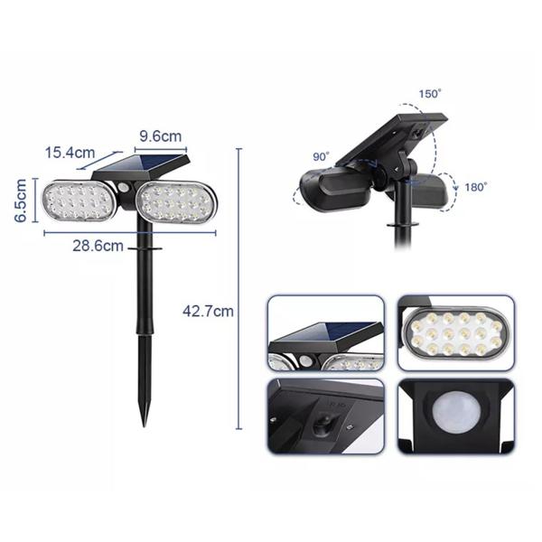 IP65 Waterproof Solar Power Garden Lights Stick Lawn Stake Outdoor Pathway Yard
