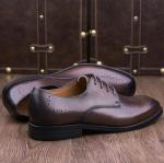 Blue Mens Leather Loafers Skull Style Flat Oxford Mens Woven Slip On Shoes