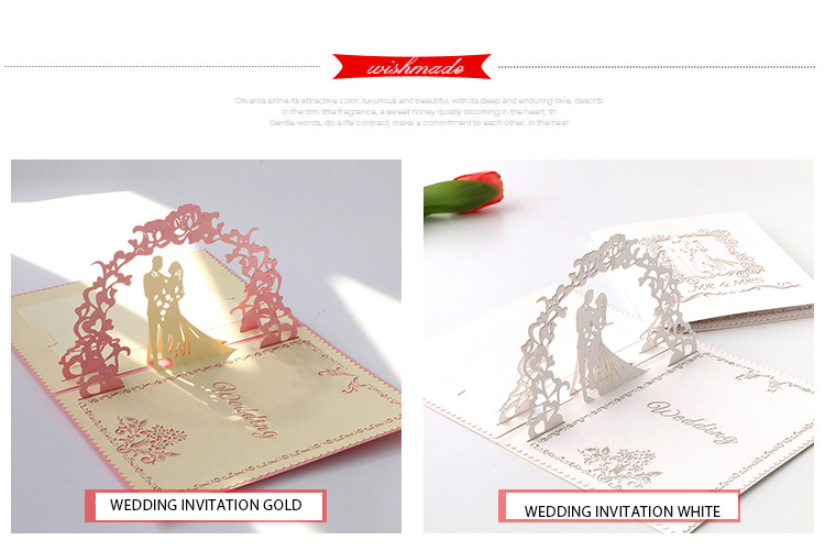 Scroll 3d Thank You Cards For Wedding Invitations