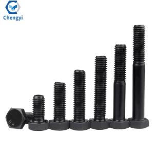 China ISO9001 Certified M6-M36 M10 Black Hex Bolt nut washer 8.8 12.9 Grade with DIN Standard wholesale