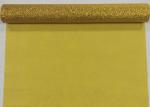 80gsm Champagne Gold Glitter Fabric , Shiny Thick Gold Glitter Fabric