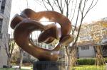 Artificial Style Painted Copper Art Sculpture For Outdoor Lawn Ornament